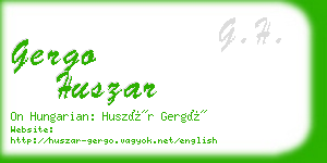 gergo huszar business card